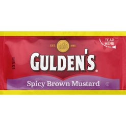 Gulden s Spicy Brown Mustard Single Serve, 0.32 Ounce, 500 Per Case | SKU: 689385 | UPC: 064144877508