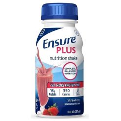 Ensure Plus Strawberry, 8 Fluid Ounce, 24 Per Case | SKU: 532320 | UPC: 070074572697