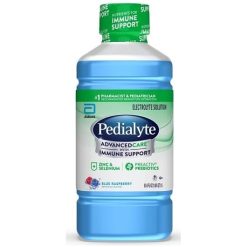 Pedialyte Advanced Care Blue Raspberry Flavored Electrolyte Solution, 1 Liter, 8 Per Case | SKU: 624027 | UPC: 070074630595