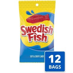 Swedish Fish Red Gummy Candy Peg Bag, 8 Ounce, 12 Per Case | SKU: 480985 | UPC: 070462062113