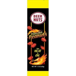 Beer Nuts Fiery Hot Peanut Snack Tube, 1.5 Ounce, 48 Per Case | SKU: 752443 | UPC: 070842013315