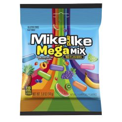 Mike & Ike Mega Mix Peg Bag, 5 Ounce, 12 Per Case | SKU: 693092 | UPC: 070970492587