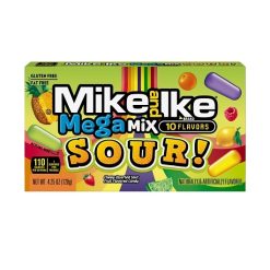 Mike & Ike Fat Free Gluten Free Candy Mega Mix Sour Theater Box, 4.25 Ounce, 12 Per Case | SKU: 762803 | UPC: 070970495373