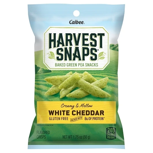 Harvest Snaps Green Pea Snack Crisps White Cheddar Caddy, 1.75 Ounce, 8 Per Case | SKU: 764702 | UPC: 071146008519