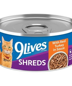 9 Lives Shreds Wet Cat Food With Real Turkey In Sauce, 5.5 Ounce, 24 Per Case | SKU: 808788 | GTIN: 10071190480634