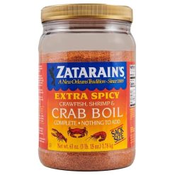 Zatarains Boil Extra Spicy Pre-Seasoned Crab, 63 Ounce, 6 Per Case | SKU: 481304 | UPC: 071429018006