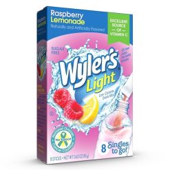 Wylers Light Raspberry Lemonade Drink Mix Singles To Go, 8 Count, 12 Per Case | SKU: 719996 | UPC: 072392353682