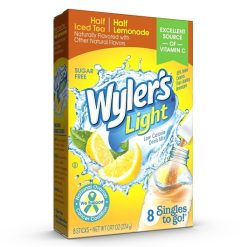 Wylers Light Lemonade Iced Tea Drink Mix, 8 Count, 12 Per Case | SKU: 719975 | UPC: 072392353699