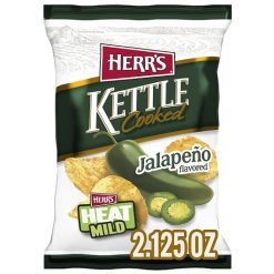 Herr s Jalapeno Flavored Kettle Cooked Potato Chips, 2.125 Ounce, 12 Per Case | SKU: 769599 | UPC: 072600061378