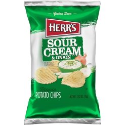 Herr Brands Sour Cream & Onion Chips, 2.5 Ounce, 12 Per Case | SKU: 746700 | UPC: 072600065383