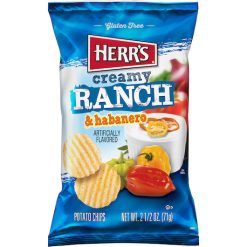 Herr Foods Inc Creamy Ranch Habanero Chips, 2.5 Ounces, 12 Per Case | SKU: 741033 | UPC: 072600066632