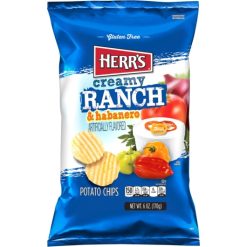 Herr Foods Inc Creamy Ranch Habanero Chips, 6 Ounce, 12 Per Case | SKU: 688721 | UPC: 072600076044