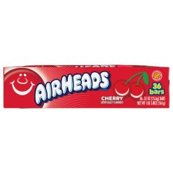 Airheads Cherry Candy, 0.55 Ounces, 36 Per Pack, 12 Per Case | SKU: 455426 | GTIN: 10073390610118