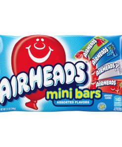 Airheads Mini Bar Assorted Flavors, 12 Ounces, 12 Per Case | SKU: 455431 | UPC: 073390622275 | GTIN: 00073390622275