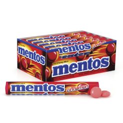 Mentos Cinnamon Candy, 1.32 Ounces, 15 Per Box, 24 Per Case | SKU: 481355 | UPC: 073390007324