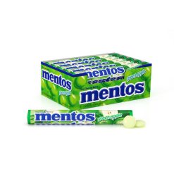 Mentos Green Apple Roll, 1.32 Ounces Per Roll, 1.32 Ounces, 15 Per Box, 24 Per Case | SKU: 481357 | UPC: 073390700027