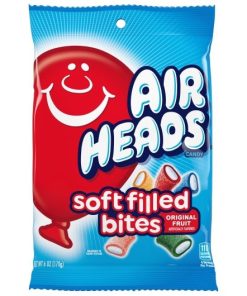 Air Heads Soft Filled Bites Candy, 6 Ounce Peg Bag, 12 Per Case | SKU: 621269 | UPC: 073390678524 | GTIN: 00073390678524