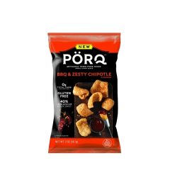 Porq Box Of Bbq & Zesty Chipotle Pork Skins, 2 Ounce, 12 Per Case | SKU: 759065 | UPC: 073497818007