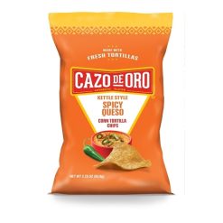 Cazo De Oro Tortilla Chips Spicy Queso, 2.25 Ounce, 12 Per Case | SKU: 758551 | UPC: 073497819684