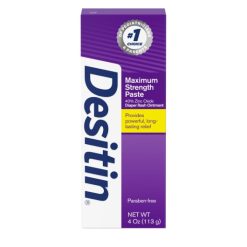 Desitin Maximum Strength Diaper Rash Ointment Cream, 4 Ounce, 36 Per Case | SKU: 458531 | UPC: 074300000718