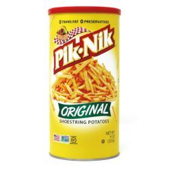 Pik-Nik Original Shoestring Potatoes Tray, 9 Ounces, 12 Per Case | SKU: 733469 | UPC: 074923405273
