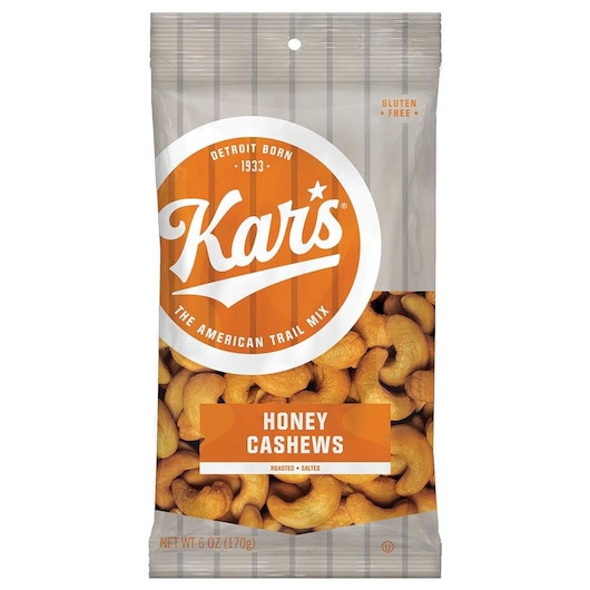 Second Nature Kar s Honey Cashews , 6 Ounces, 12 Per Case | SKU: 742501 | UPC: 077034016710