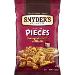 Snyder s Of Hanover Honey Mustard & Onion Pretzel Pieces, 8 Ounces, 6 Per Case | SKU: 523852 | UPC: 077975086919