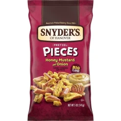 Snyder s Of Hanover Honey Mustard & Onion Pretzel Pieces, 5 Ounces, 8 Per Case | SKU: 673227 | UPC: 077975093900