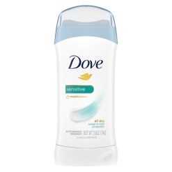 Dove Women s Sensitive Anti-Perspirant Deodorant Stick, 2.6 Ounce, 12 Per Case | SKU: 504236 | UPC: 079400507402