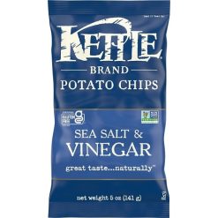 Kettle Foods Chips Sea Salt & Vinegar, 5 Ounces, 8 Per Case | SKU: 589707 | UPC: 084114108685