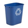 Rubbermaid Commercial Products Recycling Container Medium 28 Quart Blue, 1 Each, 12 Per Case | SKU: 724112
