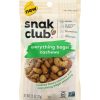 Snak Club Resealable Everything Bagel Cashews, 2.5 Ounces, 6 Per Case | SKU: 710333 | UPC: 087076291730