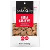 Snak Club Honey Cashews, 2.5 Ounce, 6 Per Case | SKU: 700558 | UPC: 087076293321