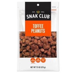 Century Snacks Snak Club Premium Pack Toffee Peanuts, 7.5 Ounce, 6 per case | SKU: 700535 | UPC: 087076295288