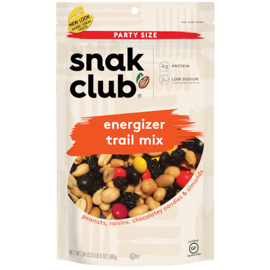 Snak Club Energizer Trail Mix Party Size, 1.5 Pound, 6 Per Case | SKU: 700606 | UPC: 087076794590