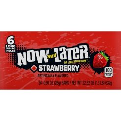 Now and Later Strawberry Long Lasting Chew Candy, 0.93 Ounce, 12 Per Case | SKU: 569447 | UPC: 093922521029