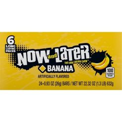 Now and Later Banana Long Lasting Chew Candy, 0.93 Ounce, 12 Per Case | SKU: 569476 | UPC: 093922521074