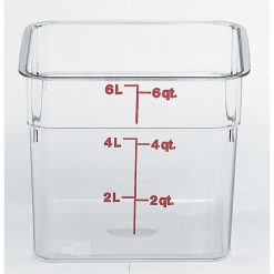 Cambro 6 Qt Clear Food Containers, 6 Per Case | SKU: 634297 | UPC: 099511316526