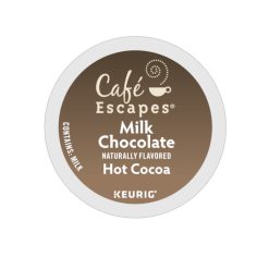 Cafe Escapes Milk Chocolate Hot Cocoa Mix K-Cup Pod, 24 Count, 4 Per Case | SKU: 699162 | UPC: 099555068016