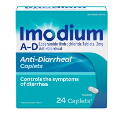 Imodium A-D Caplets, 24 Count, 6 Per Pack, 4 Per Case | SKU: 615410 | UPC: 300450295323