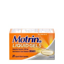 Motrin Liquid Gels, 20 Count, 6 Per Pack, 4 Per Case | SKU: 608768 | UPC: 300450409201