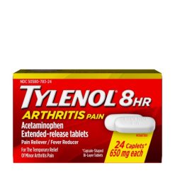 Tylenol Arthritis Pain Relief Caplets, 24 Count, 6 Per Pack, 12 Per Case | SKU: 472649 | UPC: 300450838247