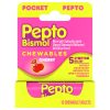 Pepto Cherry Chewable Tablets, 12 Count, 6 Per Pack, 4 Per Case | SKU: 555043