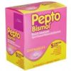 Pepto-Bismol Regular Strength Original Box, 4 Count, 32 Per Pack, 12 Per Case | SKU: 727137 | UPC: 301490002018