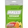 Halls Sugar Free Defense Assorted Citrus Cough Drops, 25 Count, 12 Per Pack, 4 Per Case | SKU: 481133