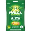 Halls Defense Citrus Cough Drops, 30 Count, 12 Per Pack, 4 Per Case | SKU: 481131 | UPC: 312546626515
