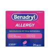 Benadryl Allergy Antihistamine 25 Mg Tablets, 24 Count, 6 Per Pack, 4 Per Case | SKU: 455778 | UPC: 312547170314
