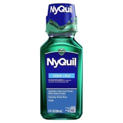 Vicks Original Liquid Nyquil, 8 Fluid Ounce, 12 Per Case | SKU: 546414 | UPC: 323900014244