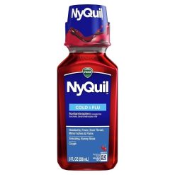 Vicks Nyquil Cold & Flu Liquid Cherry, 8 Fluid Ounce, 12 Per Case | SKU: 546413 | UPC: 323900014251