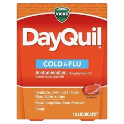 Vicks Liquicaps Dayquil, 16 Count, 6 Per Pack, 4 Per Case | SKU: 546409 | UPC: 323900014428
